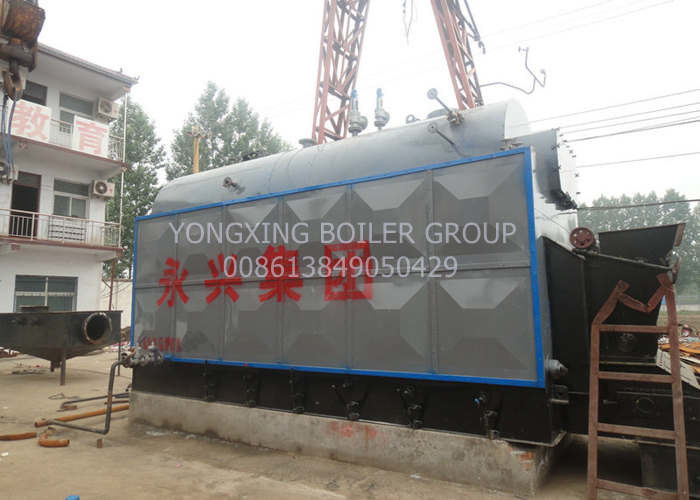Large Stove Sawdust Fired Boilers / Wood Pellet Fired Steam Boiler 6000Kg Steam Output